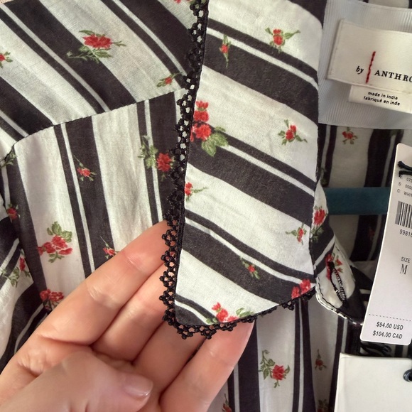 Anthropologie Black and White Striped Maxi Dress - Picture 8 of 12